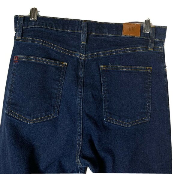 BDG Urban Outfitters High-Rise Girlfriend Dark Wash Raw Hem Jeans Size 30 - Picture 8 of 12